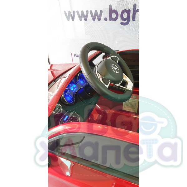 Продукт Акумулаторна кола Mercedes Benz C63,12V с кожена седалка и меки гуми - 0 - BG Hlapeta